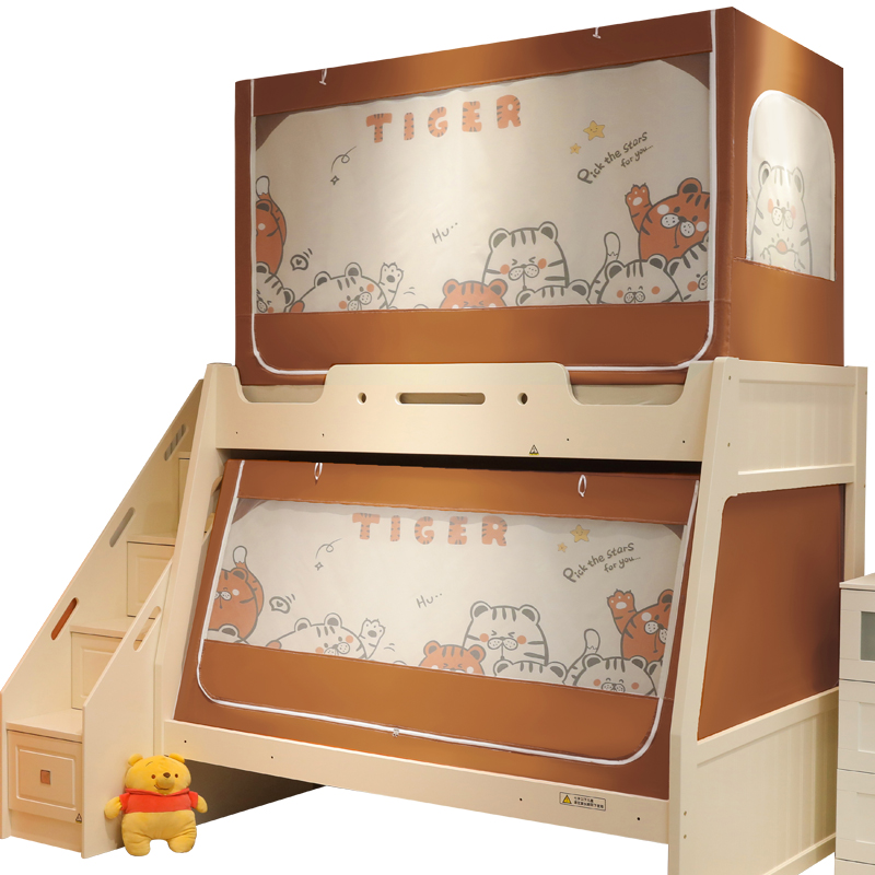 极速双层子母床蚊帐家用卧室防摔儿童新款学生宿舍上W下铺遮光床