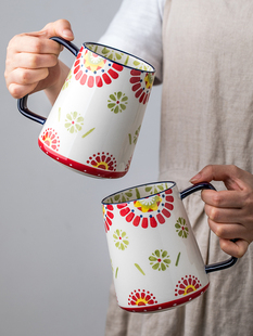 700ml大容量大杯子 小清新手绘马克杯 家用陶瓷杯大肚子水杯