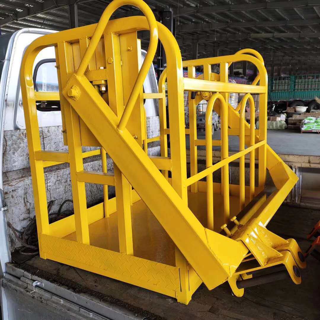 建筑市政修路灯起重机吊篮  吊车旋转吊篮连接器 顶框现货