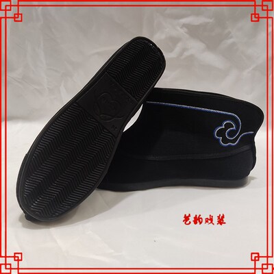 速发戏曲快靴戏剧京剧武生打靴小兵鞋平底跑龙套鞋子薄底靴专业快