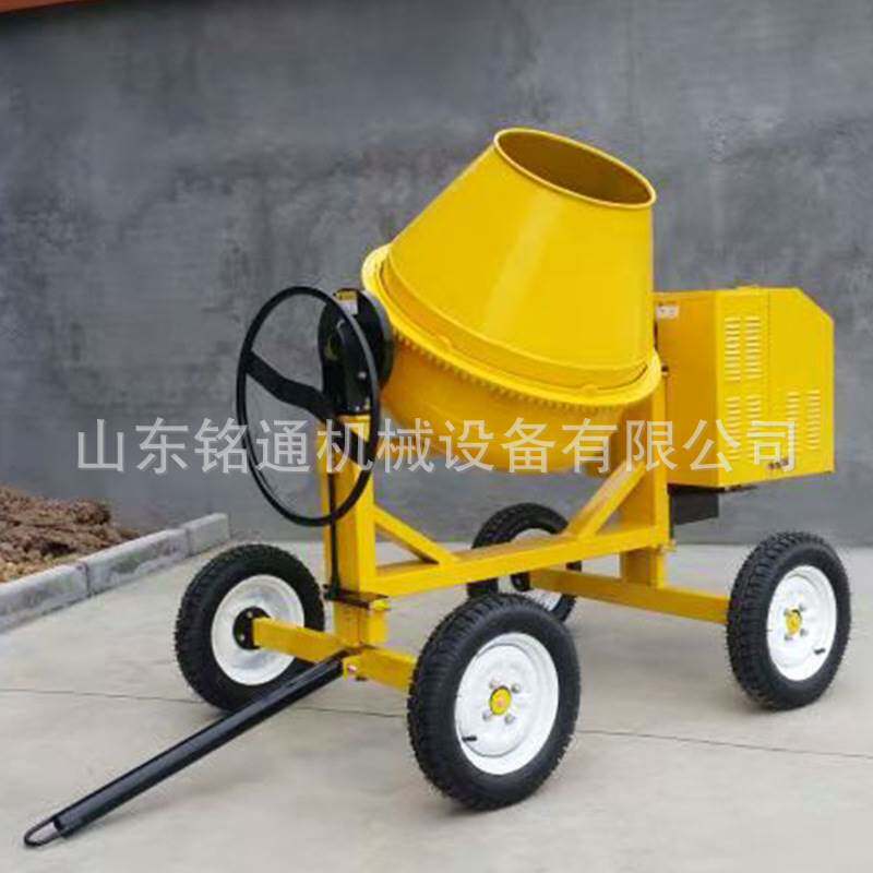 速发小型柴油搅拌机 四轮混泥土搅拌车 电动移动式500L搅拌机铭通