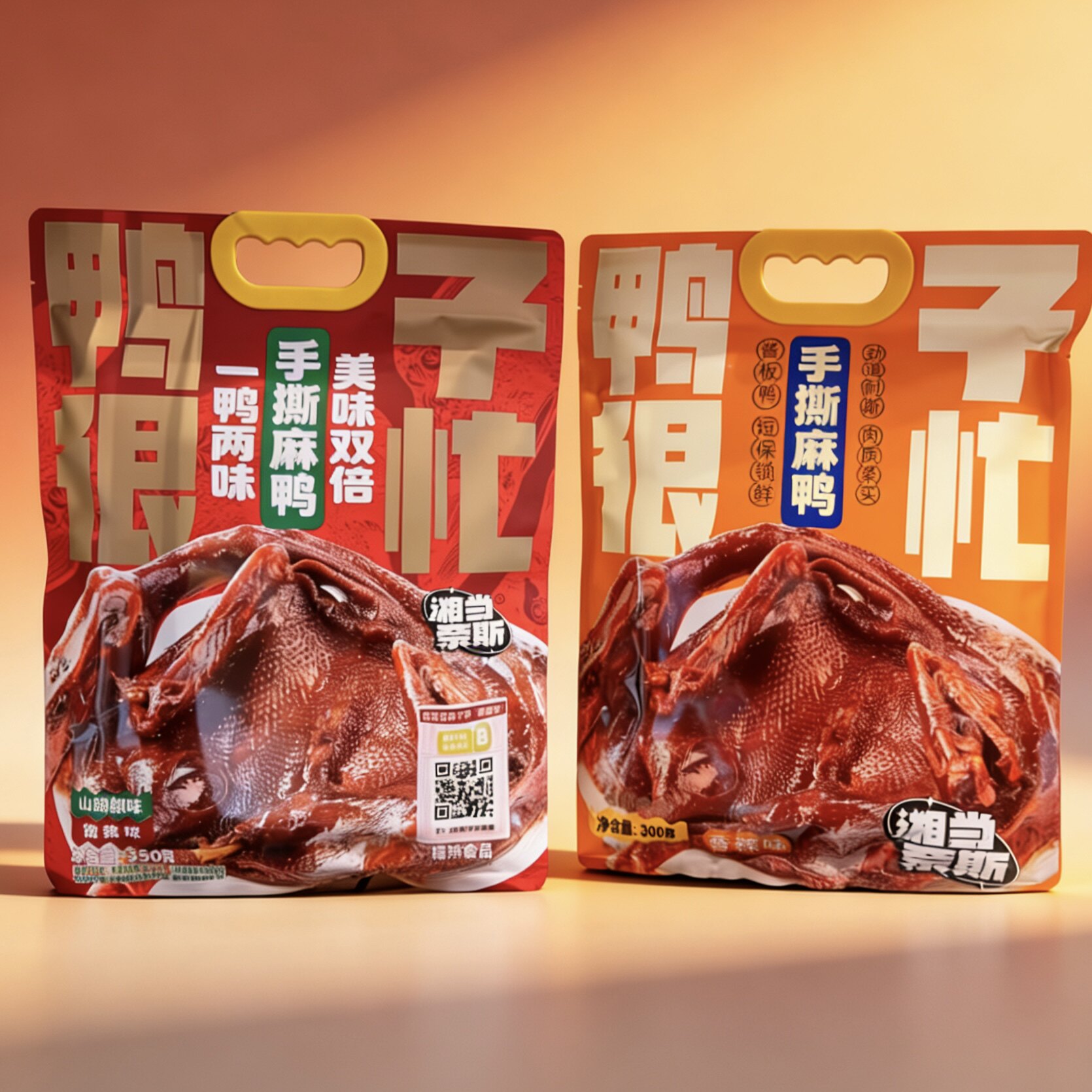 【机场同款】湘当奈斯鸭子很忙湖南特产送礼网红手撕麻鸭辣酱板鸭