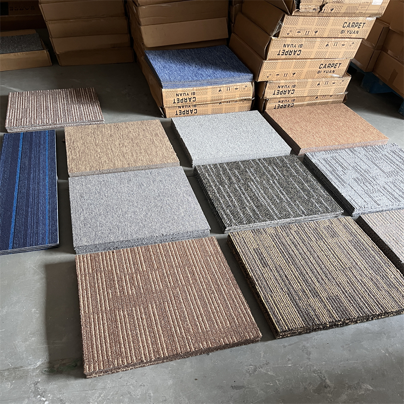 办公室地毯方块拼接PVC底台球厅卧室客厅加厚P阻燃写字楼商用条纹