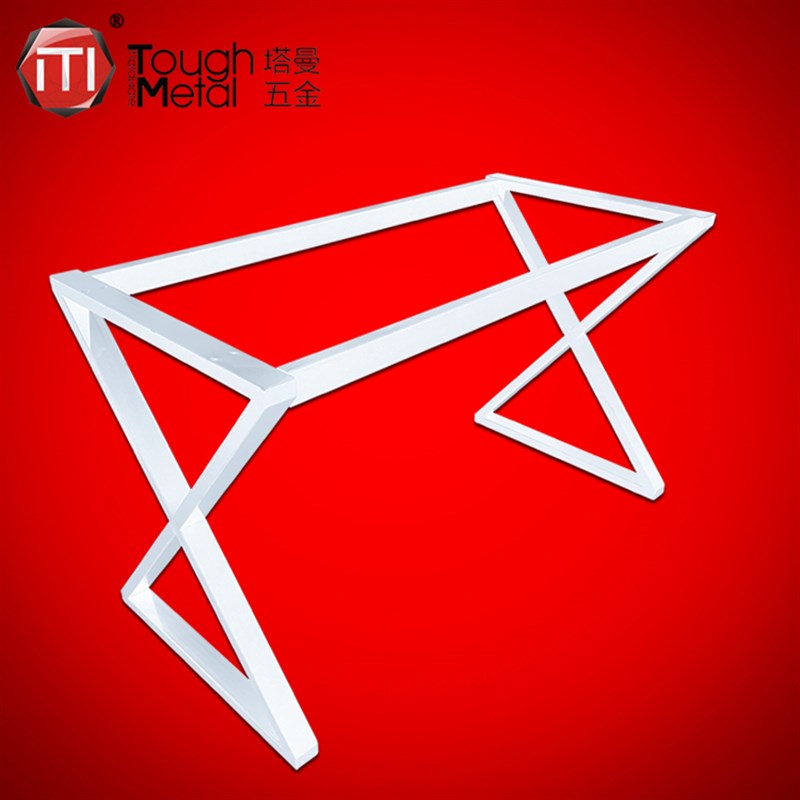 定做铁X型餐厅桌腿桌架会议办公桌支G架西餐厅咖啡厅餐桌腿铁架子