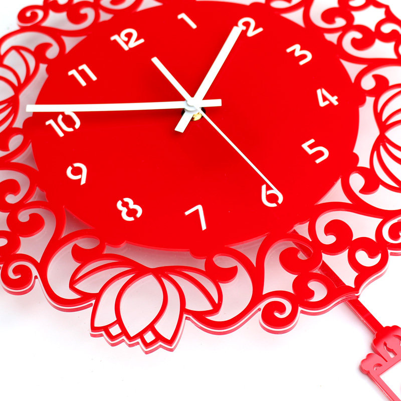 雅刻丽挂钟现代简约时钟客厅静音时尚中式石英钟艺术家和摇摆钟表