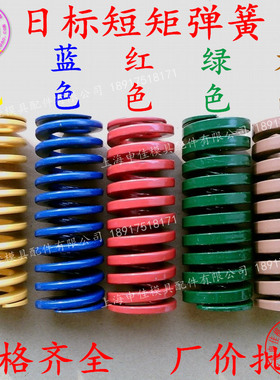 模具弹簧 蓝色弹簧 兰色矩形压簧 65Mn短距日标弹簧 40*40-300mm