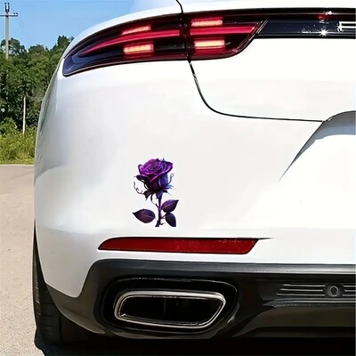 汽车贴纸深紫色玫瑰热卖爆款车门
