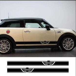 适用于宝马mini R56R55拉花F55F56全系汽车侧裙车身贴纸 Cooper