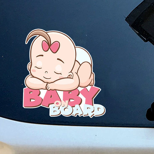 卡通可爱babyonboard汽车贴纸