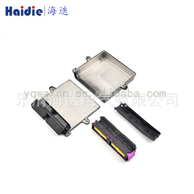 56线ECU全铝铝盒双控铝壳 PCB板端针座插头 油改气外壳