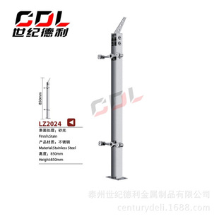 不锈钢楼梯扶手 木头夹玻璃 304不锈钢栏杆扶手护栏