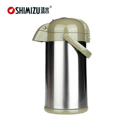 清水气压式热水瓶家用保温壶大容量不锈钢保温瓶玻璃内胆暖壶3202