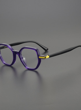 深圳高品多边形钛合金眼镜框男女款眼镜可配近视防蓝光眼镜76822