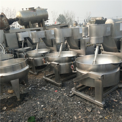 新近二*手行星搅拌锅 二*手电加热400升行星搅拌炒锅 二*手蒸煮锅