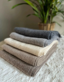 纯克什米尔羚羊绒原色围巾披肩超保暖70*200  180克