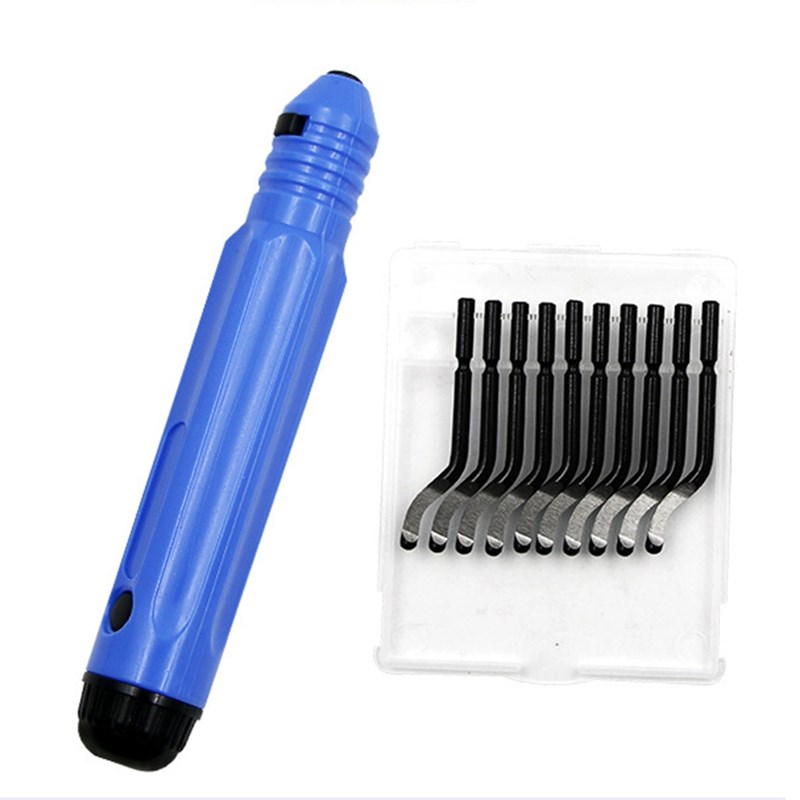 去毛刺刮刀工具刀塑料刀柄BS1010不锈钢倒角修边器手柄1018刮刀片