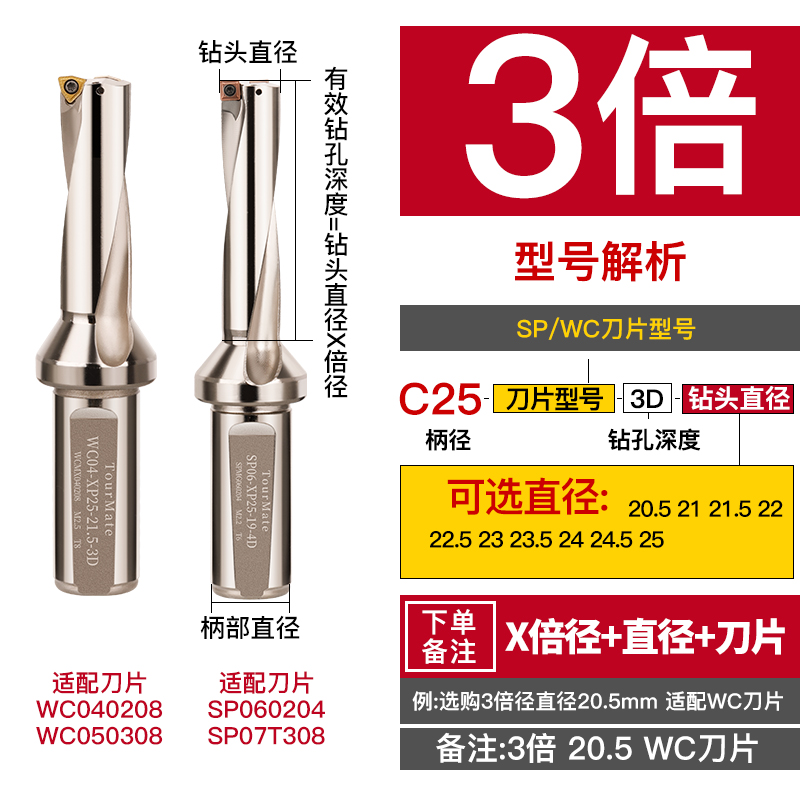 u钻刀杆暴力钻u转钻头WC刀片平底深孔u钻车床用数控喷水快速钻头