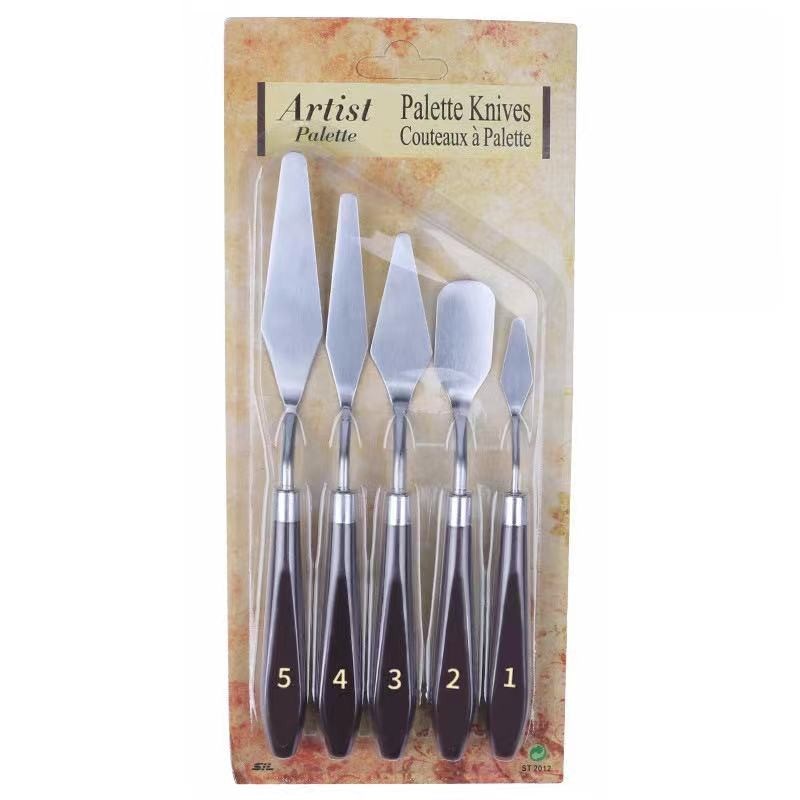 五件套装不锈钢奶油蛋糕裱花小抹刀翻糖调色专用抹平刮刀烘焙工具