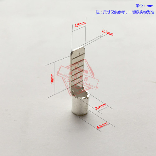 小包装C45-4平方冷压式DZ47插针插片接线端子线耳线鼻紫铜焊口