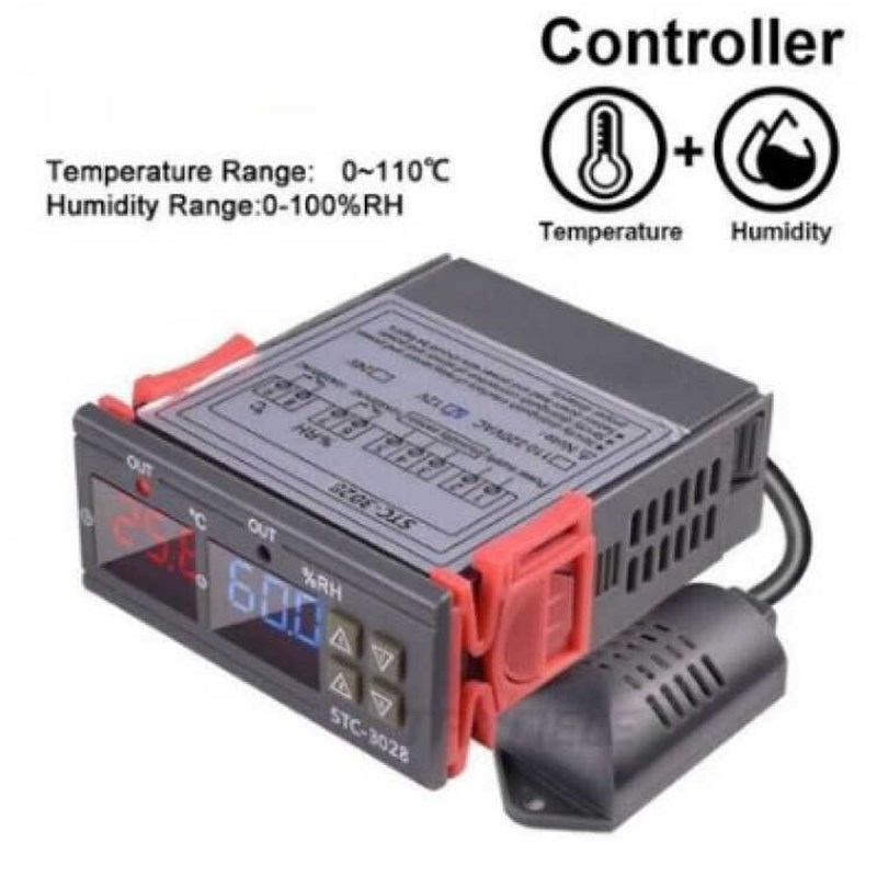 30温湿度控制器28l棚孵大ST化C8温湿度数显C0两用30控制30智能ST