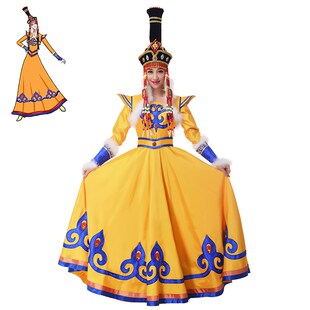 剧目少数民族舞蹈 大摆古经典 速发艺考蒙裙舞演蹈出服装 成人礼盛装