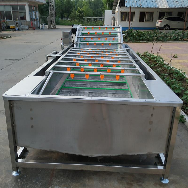 河虾清洗设备全自动大型洗海鲜机器工业用不锈钢汽泡大虾清洗机