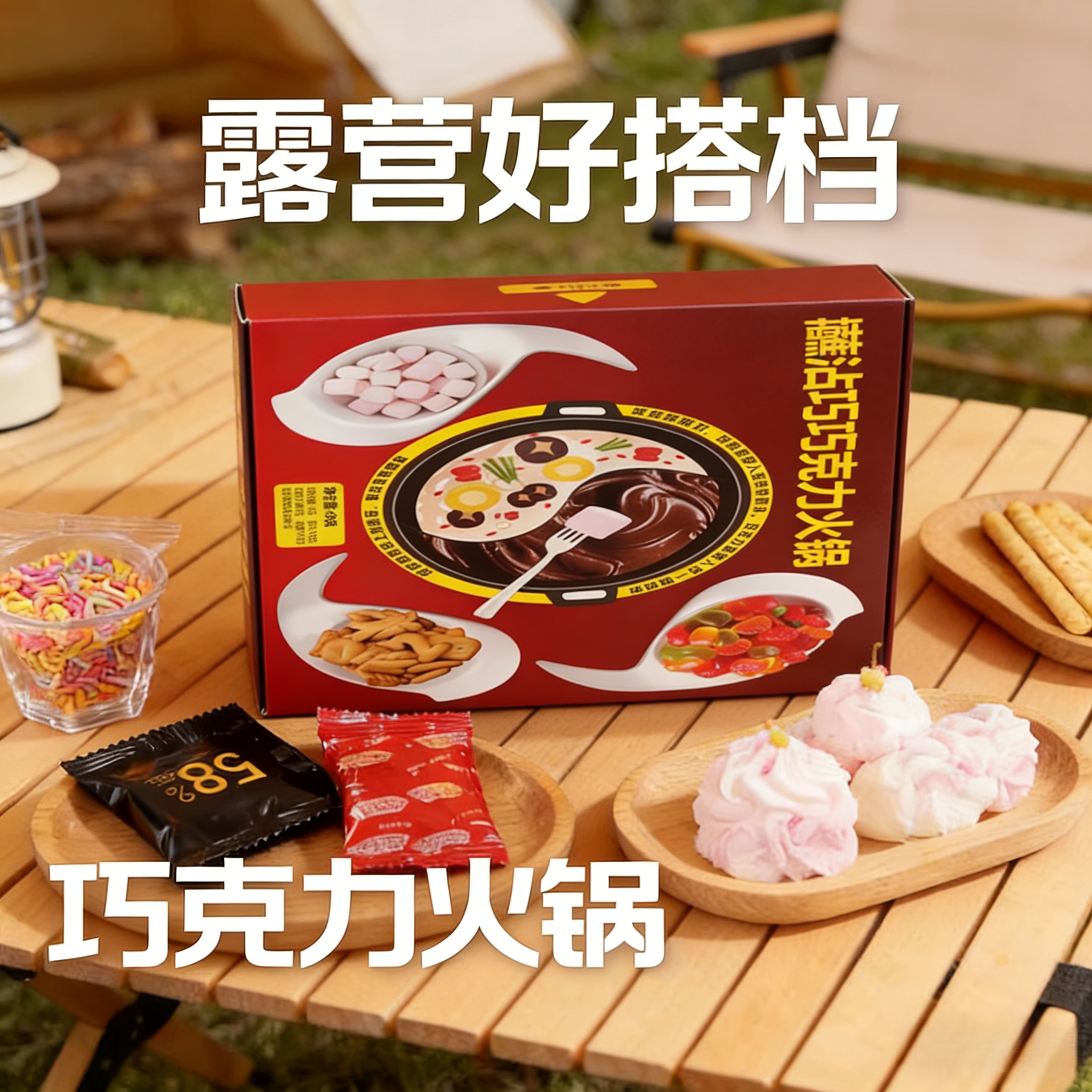 巧克力火锅新品巧克力自热火锅儿童手工DIY休闲盒装网红小零食