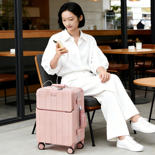 Virgin2025新款 皮箱 行李箱女铝框宽拉杆箱多功能旅行箱男登机密码