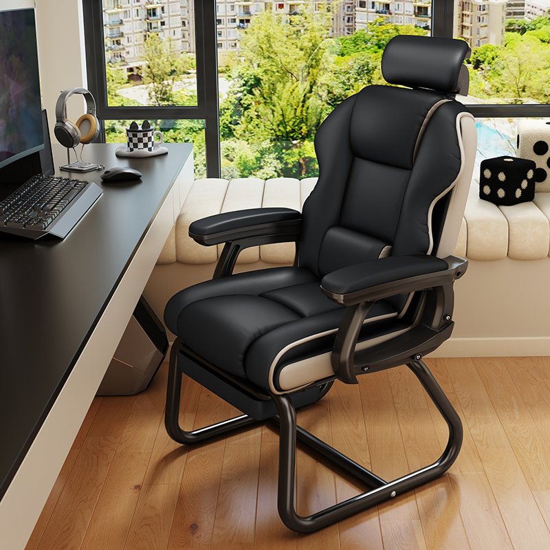 速发家用电脑椅舒适久坐办公座躺可椅书竞沙发椅靠背电桌弓形椅固