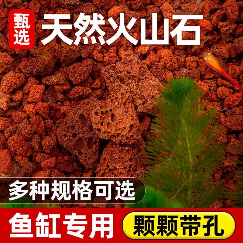 速发缸山石鱼火底砂造景粒山石颗火养花兰花盖面石铺面