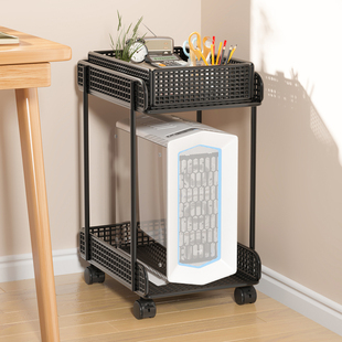 速发台式电脑主机支架移动机箱托架家座底用增层机架放置双高置物