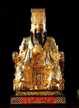 速发纯铜玉金像皇大母娘娘神鎏佛像家用供佛居家玄关摆件