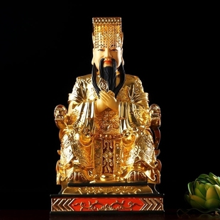速发纯铜玉金像皇大母娘娘神鎏佛像家用供佛居家玄关摆件