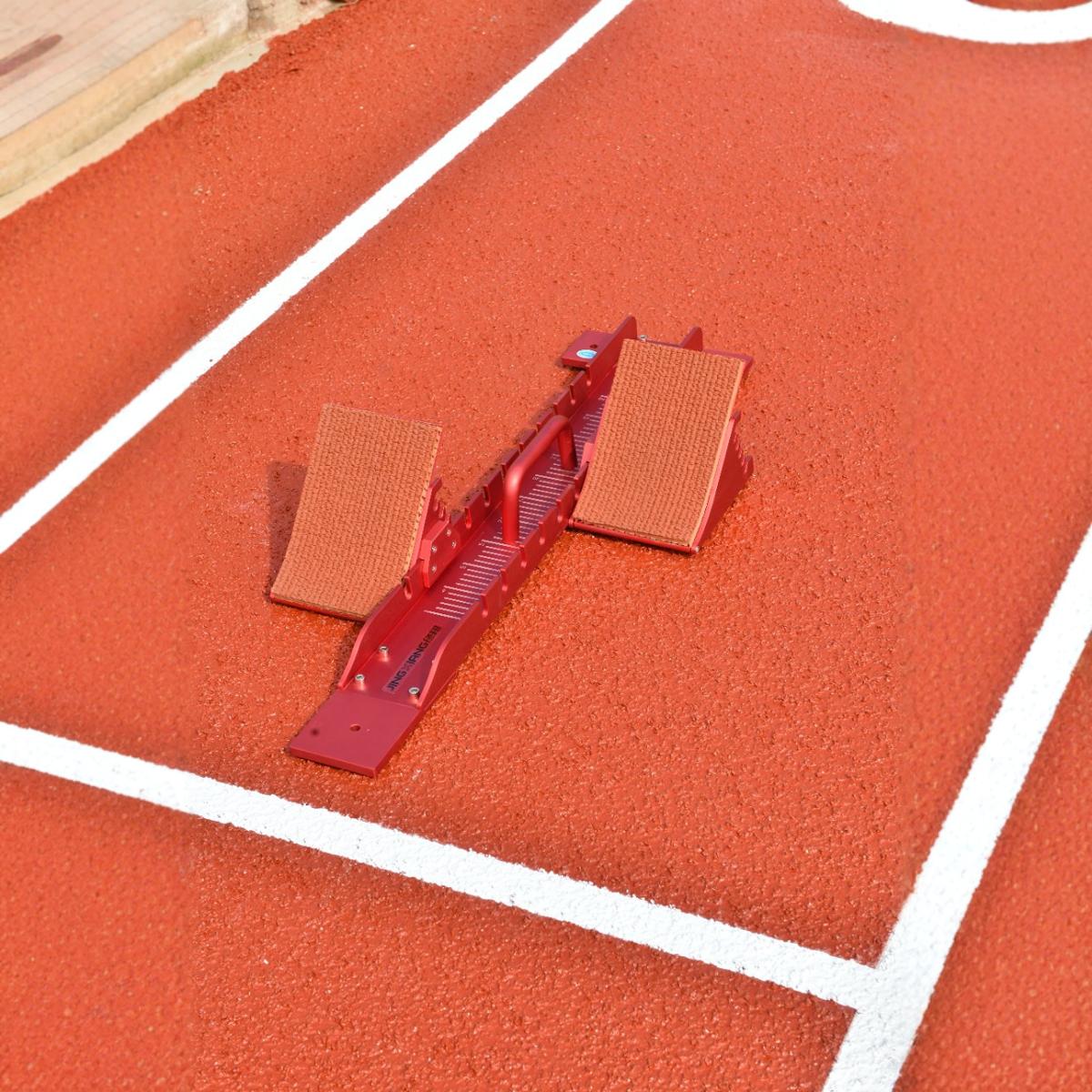 径翔铝合金起跑器田径全掌短跑专业比赛可调塑胶跑道助跑器 Q90C