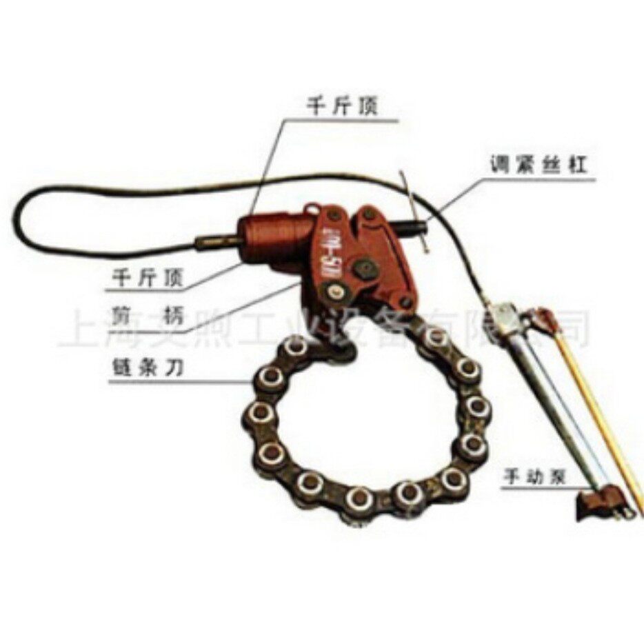 DN75-800手动链条式割管器 铸铁管链条式割管刀 大管径链式切管机