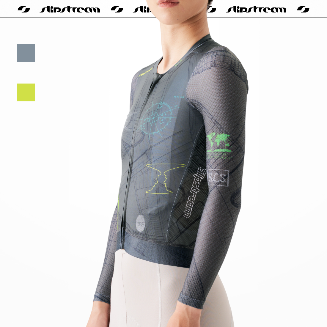 Slipstream 长袖骑行服女秋季防晒修身显瘦排汗透气公路车Team