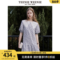 TeenieWeenie小熊夏季新款法式连衣裙设计感小众甜美蕾丝裙女装潮