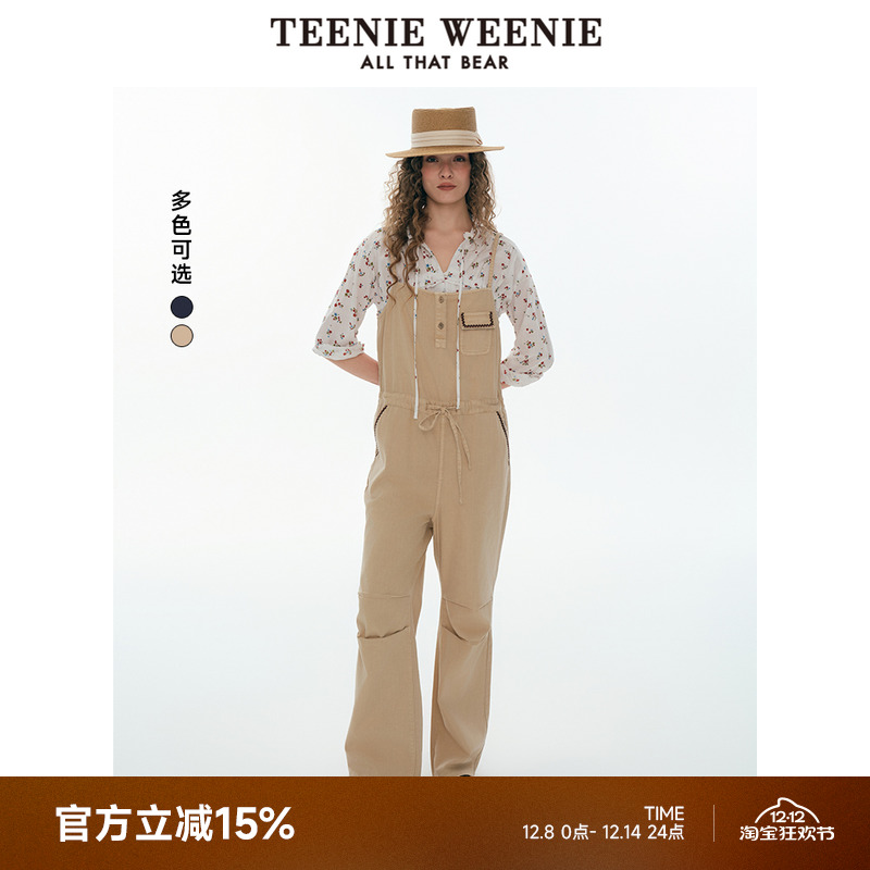 TeenieWeenie小熊女装牛仔裤2025年秋季新款潮流休闲松弛感连体裤