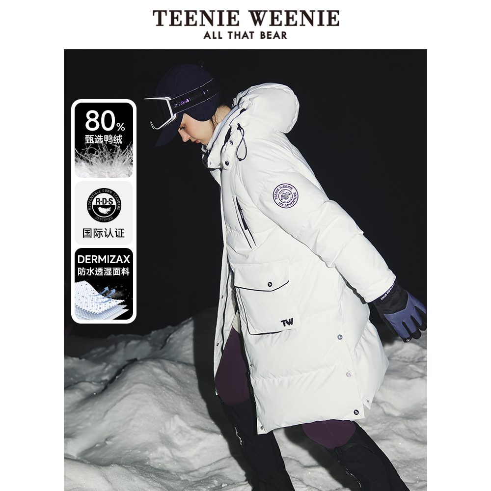 TeenieWeenie小熊女装冬季时尚防水透湿工装简约休闲棉花糖羽绒服