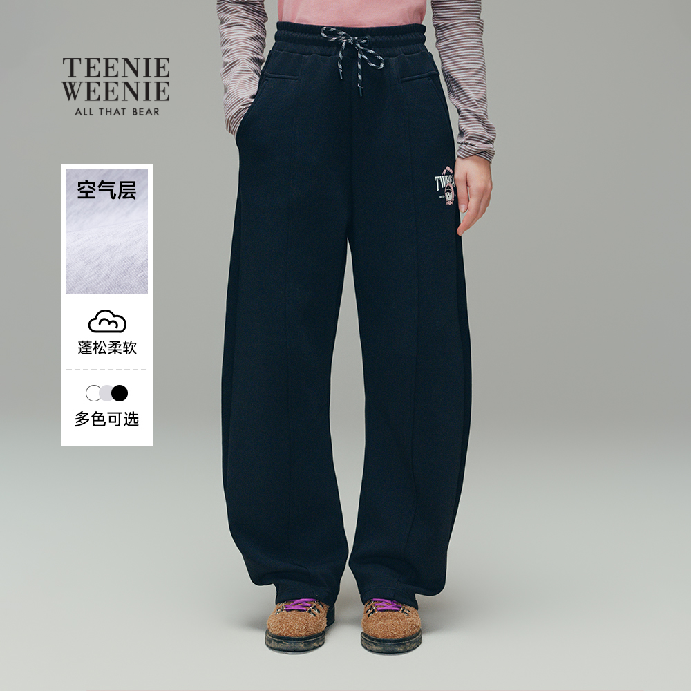 TeenieWeenie小熊女装卫裤2025秋季新款日常休闲宽松舒适休闲长裤
