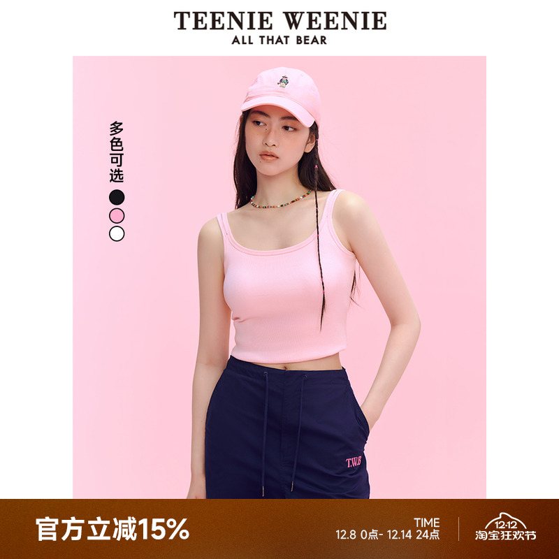 【smiley联名系列】TeenieWeenie小熊T恤2025夏季新款甜酷吊带女