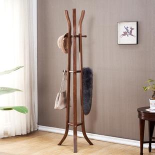 全实木挂衣架落地简易衣服架子家用卧室衣帽架现代简约门厅新中式