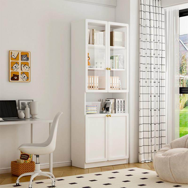 可比熊实木玻璃门书柜家用客厅落地餐边柜子儿童卧室组合收纳书橱,住宅家具,单个书柜,淘宝优惠券,粉丝福利购,淘宝优惠卷