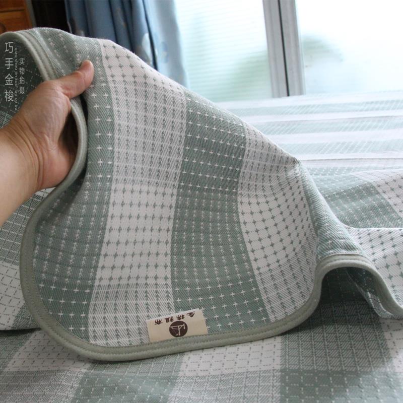 高端品质夏棉旧粗布软垫纯棉床床单三件套家用空调垫1.68米