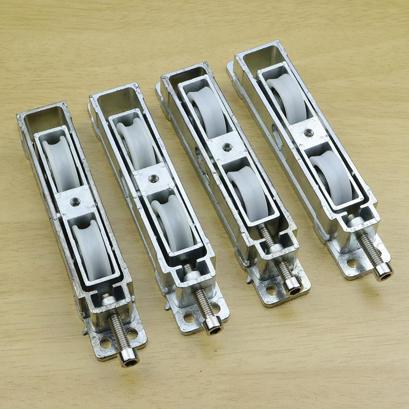 老款铝合金推拉门滑轮V型轮压铸地滚轮静音厨房玻璃移门下轨道轮