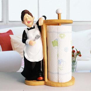 女创意厨房纸巾架卷纸架子立式手纸用纸架厨纸架厨用餐厅免打孔