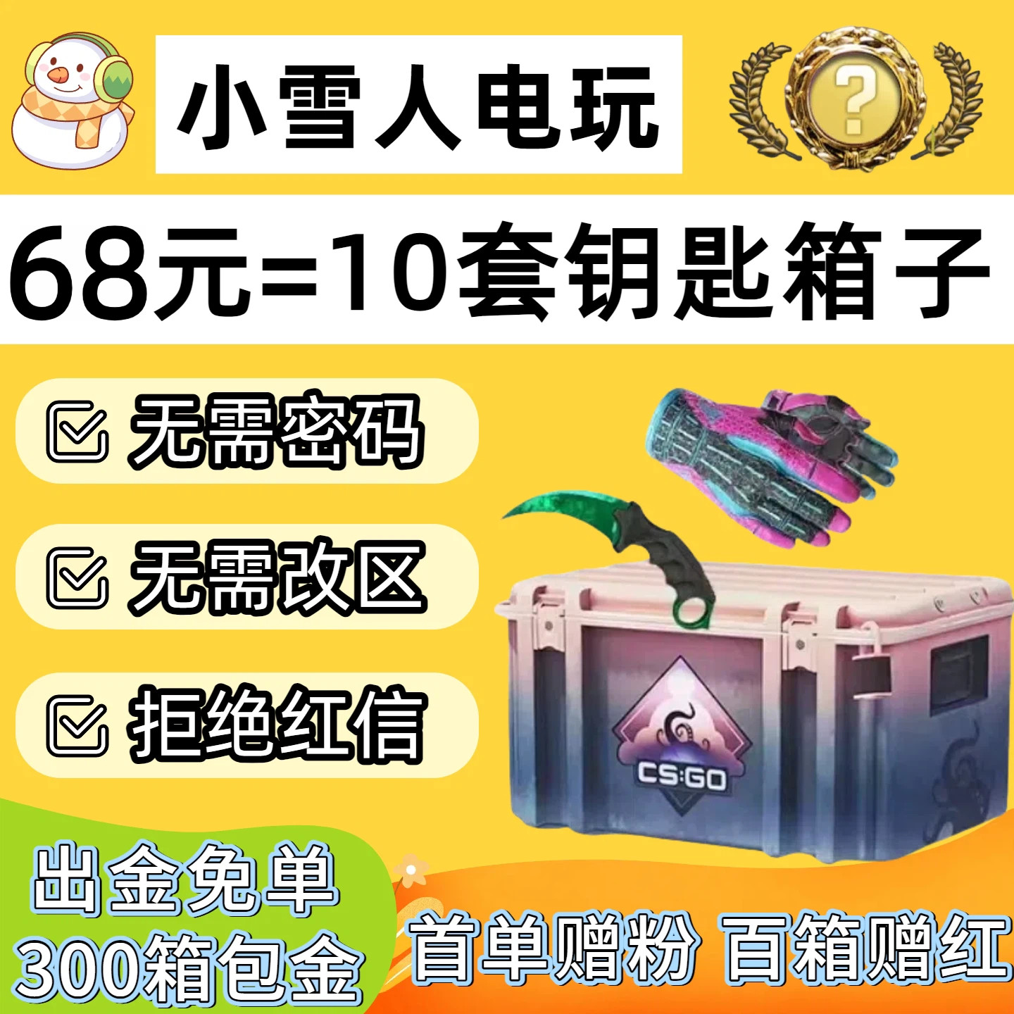 cs2钥匙箱子刀手套命悬开箱激流梦魇裂空千瓦武器箱csgo钥匙开