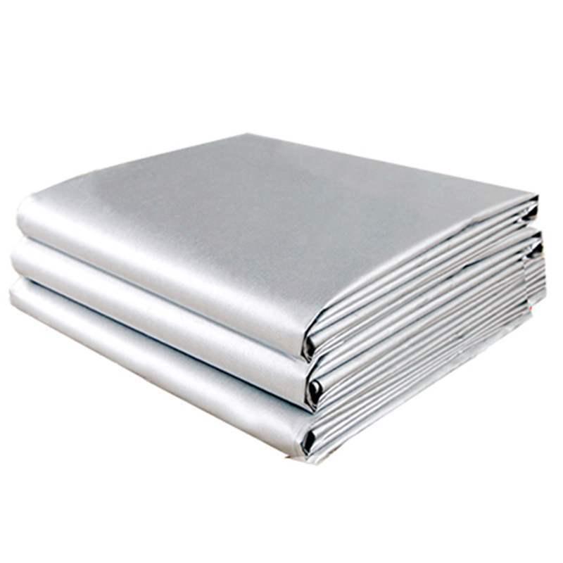 70yf轻薄不透全遮光窗帘遮阳布挡光夏季阳台卧室隔热帘家用双面银