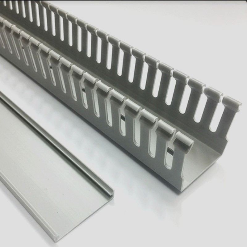 PVC行线槽H50*W80 走线槽 5080灰色线槽 电缆桥架 电缆配线槽