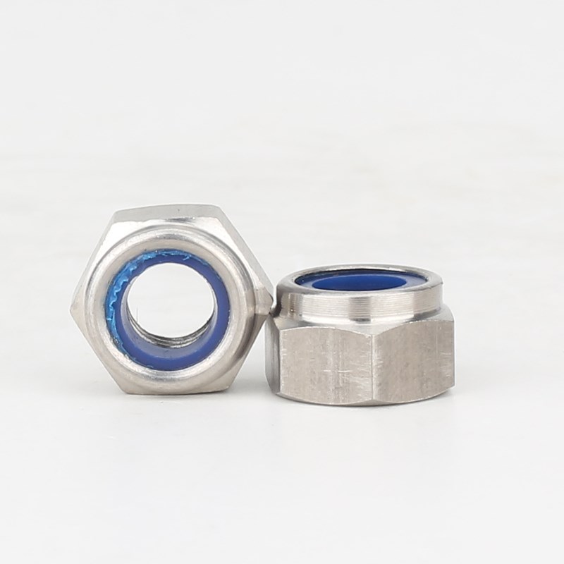 TA2纯钛尼龙防松六角螺母钛锁紧螺帽防脱D螺丝帽M3M4M5M6M8M10M12